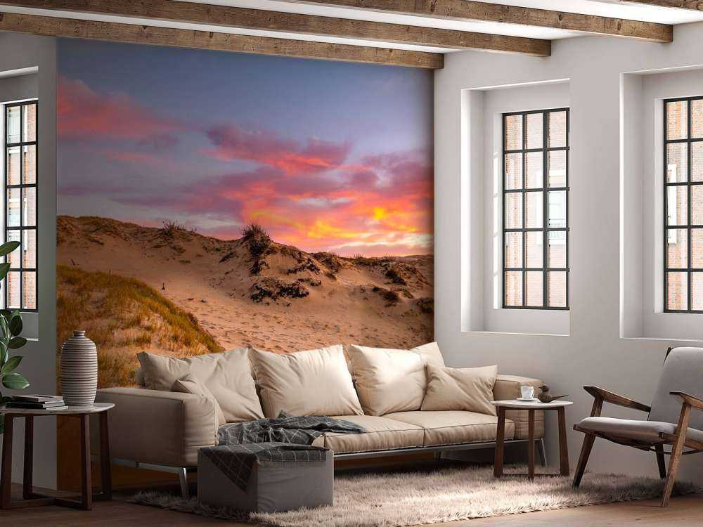 Coucher de soleil depuis les dunes