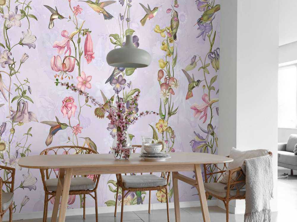Weadow et Fleurs de Jardin Violet