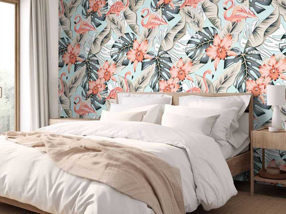 Flamant rose tropical