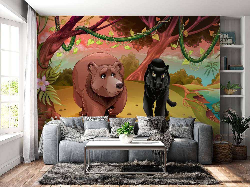 Des animaux de la jungle sympathiques