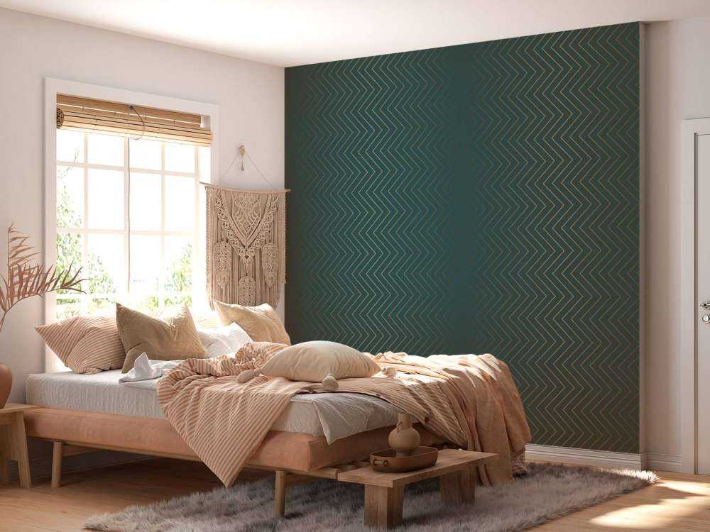Zigzag en bleu canard