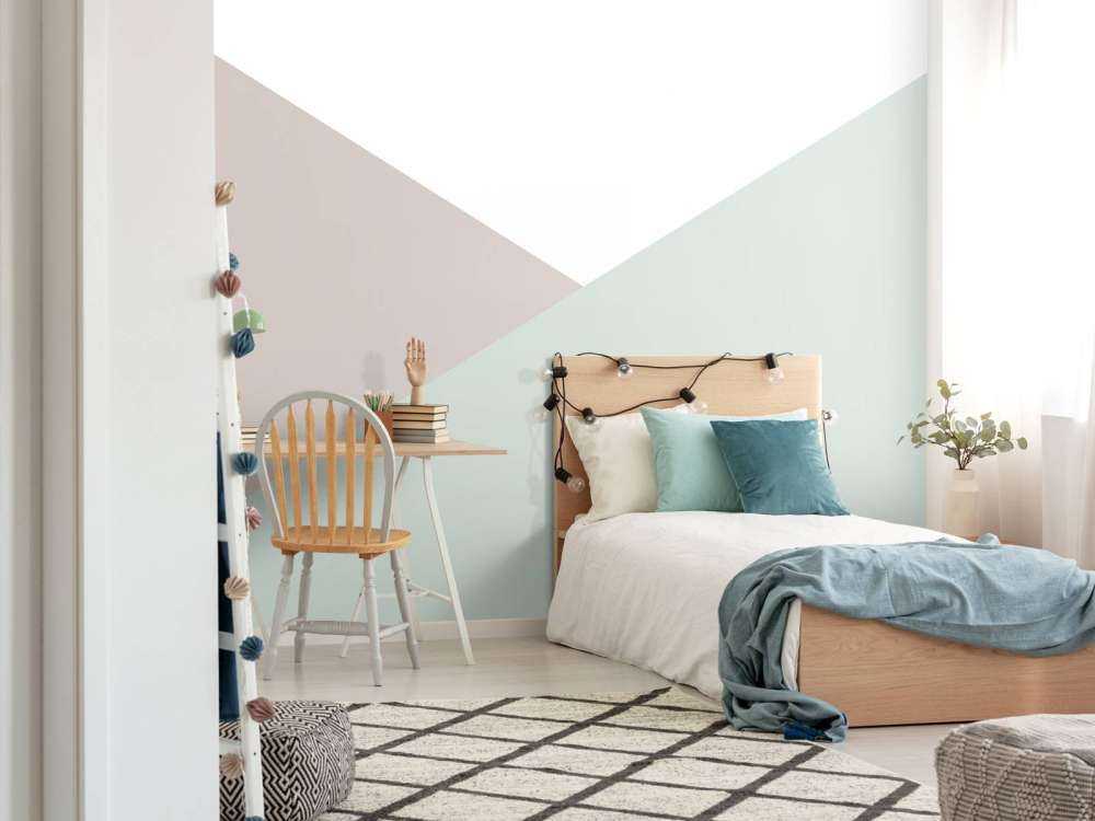 Triangles de couleur pastel