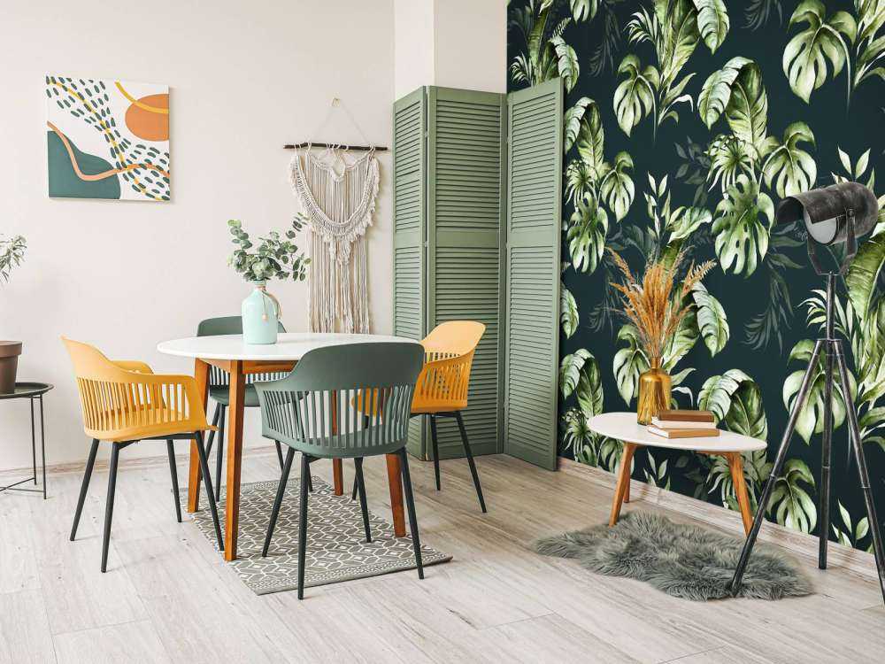 Motif vert avec des feuilles