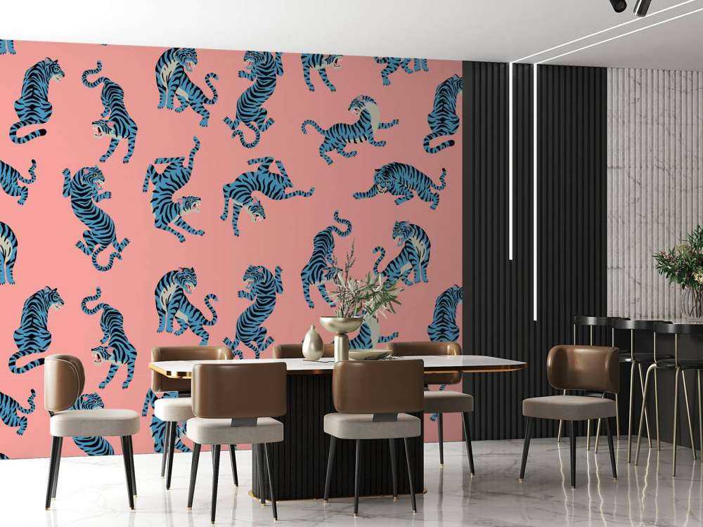 Motif Tigres bleus