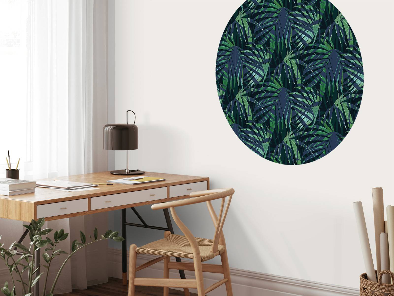 Feuilles de palmier vertes