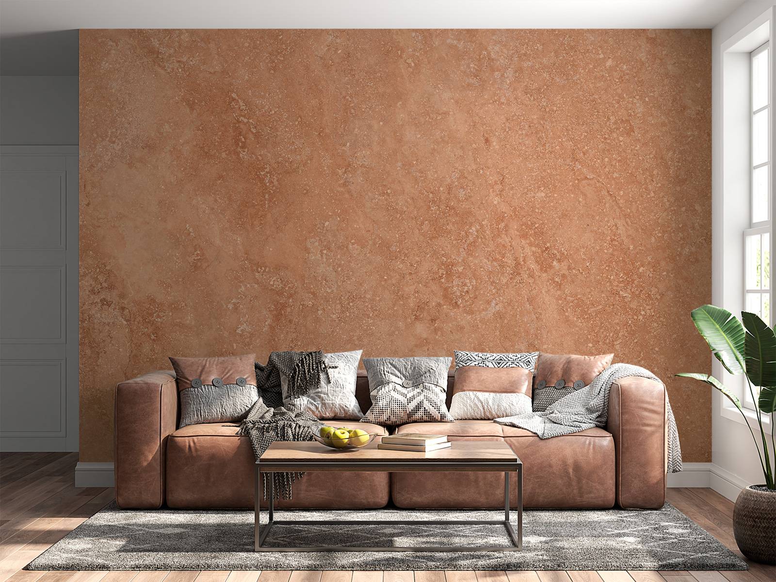 Marbre couleur terre cuite