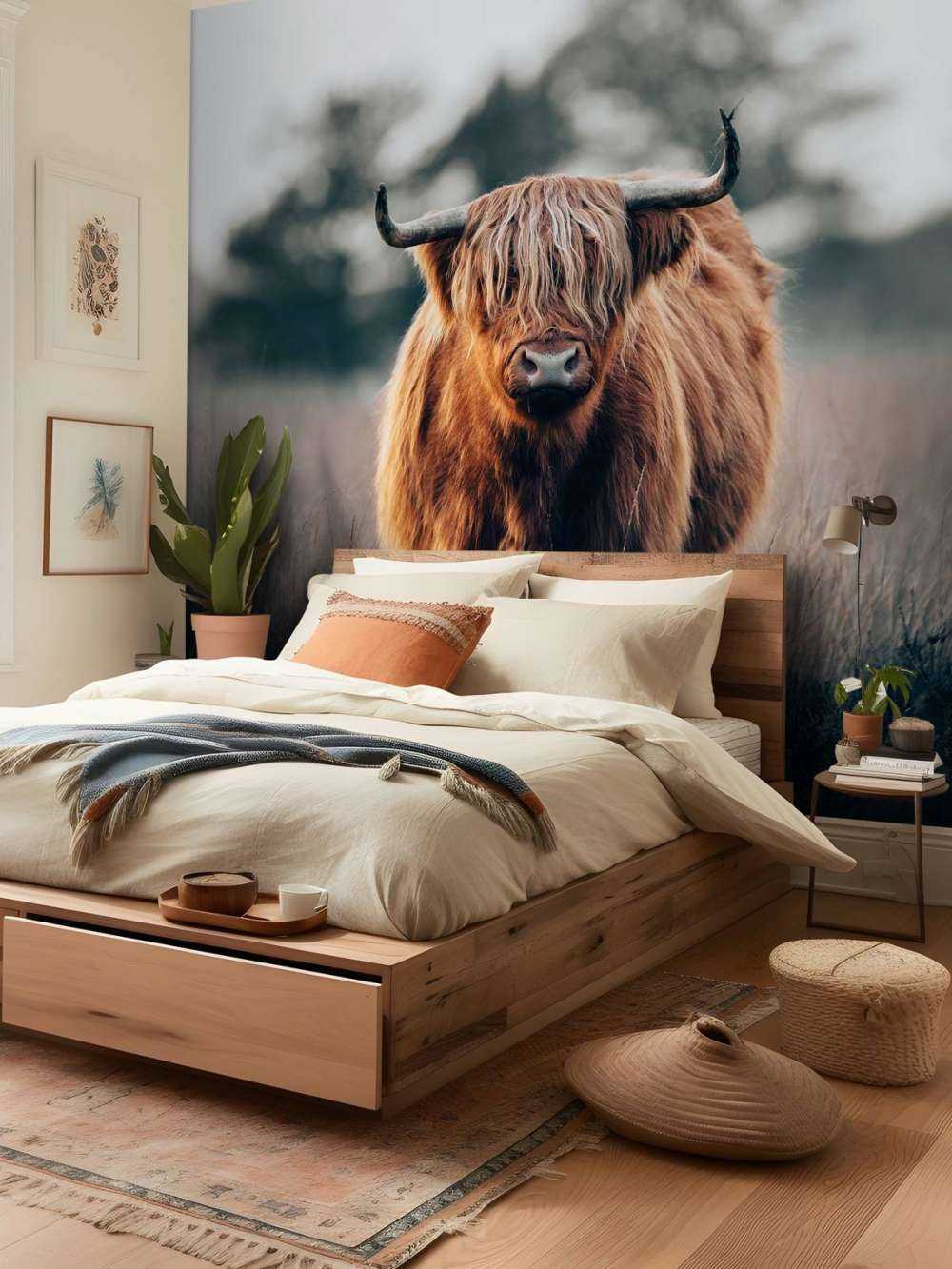 Portrait d'un bovin des Highlands