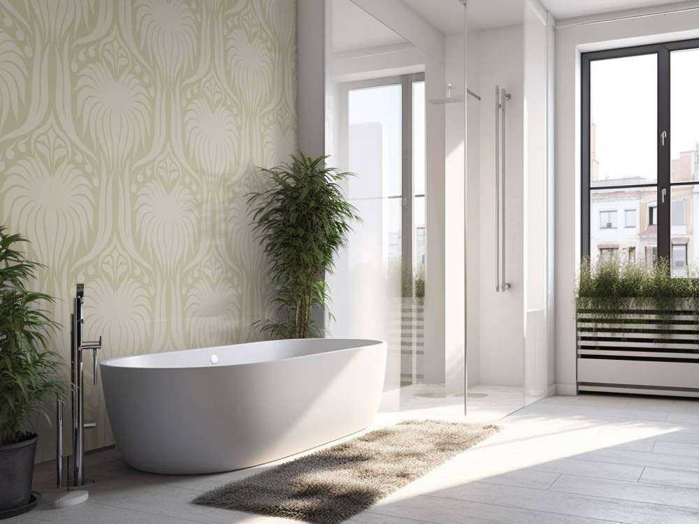 Motifs Lotus beige