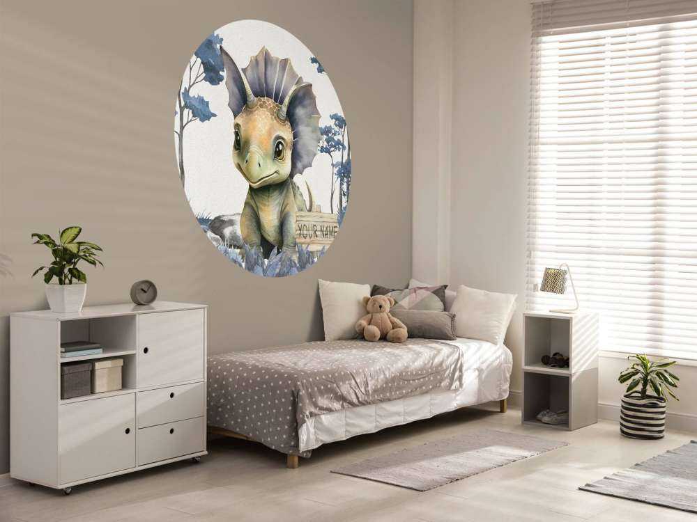Bébé tricératops dans la jungle bleue