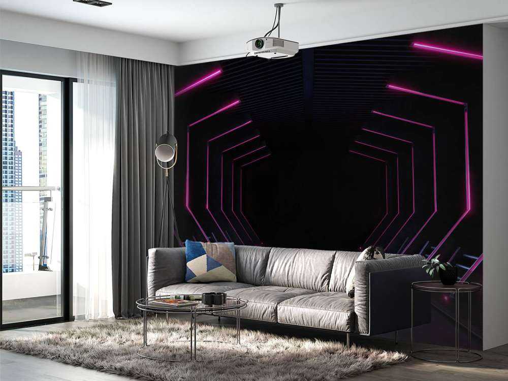 Couloir lumineux en 3D
