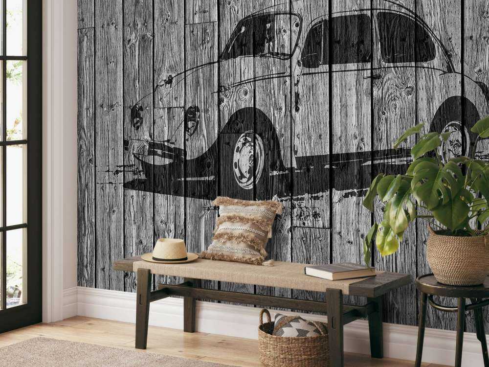 Graffiti Coccinelle sur bois