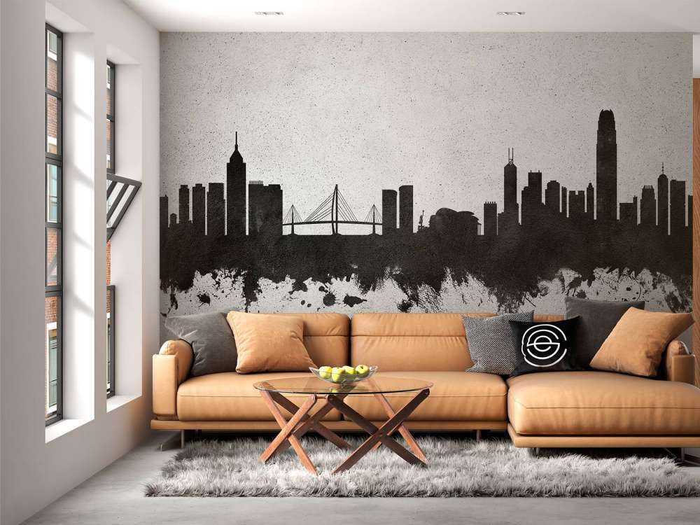 Aquarelle skyline, Hong Kong