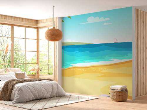 Plage avec vagues