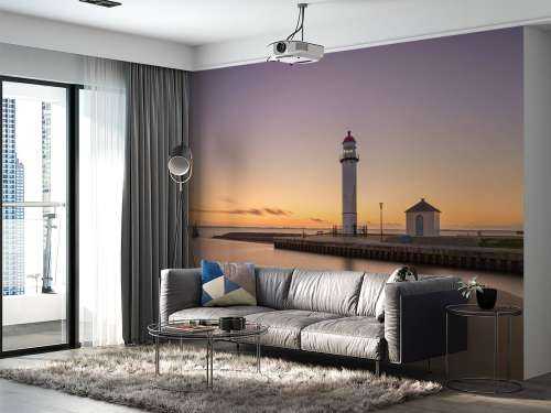 Phare au coucher du soleil