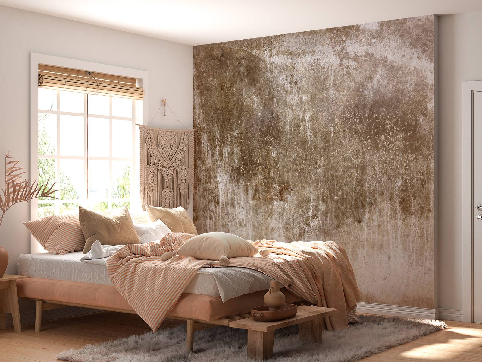 Mur brun vieilli