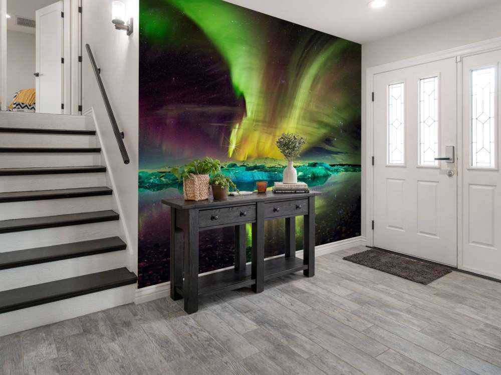Aurores boréales à Jökulsárlón