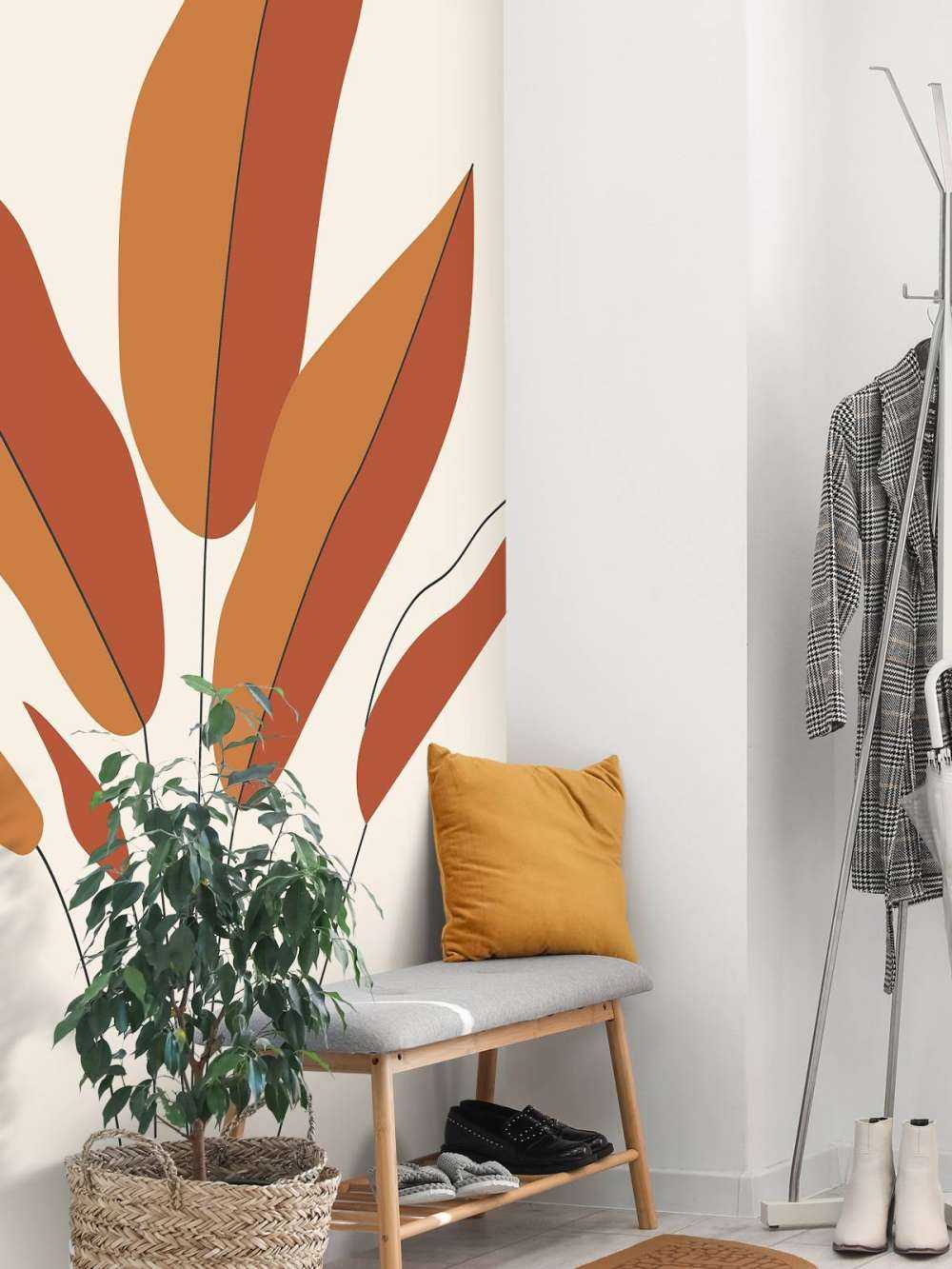 Plante rouge minimaliste