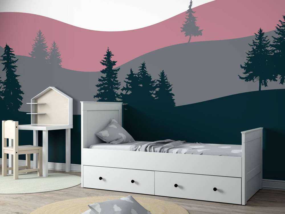 Paysage rose
