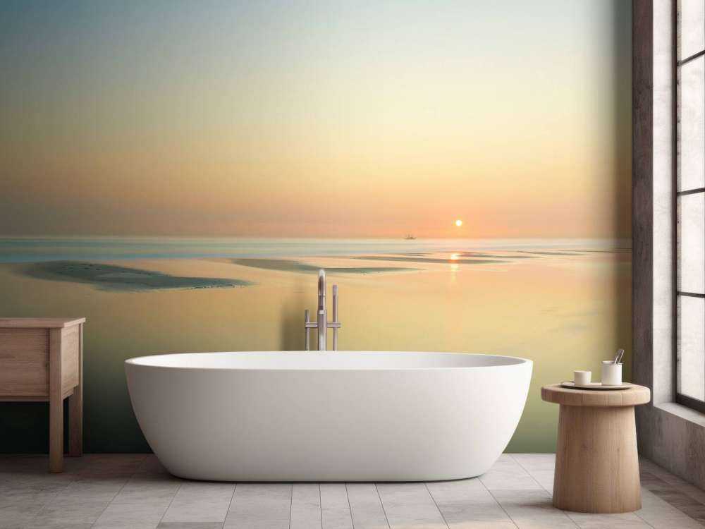 Coucher de soleil sur la plage