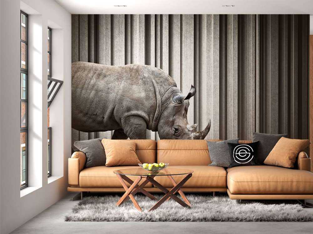 Rhinocéros dans le hall